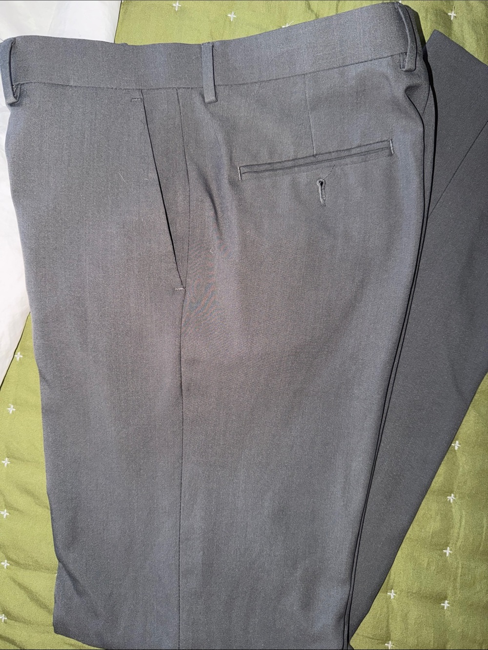 Haggar Men's Straight Fit Light Gray Dress Pants